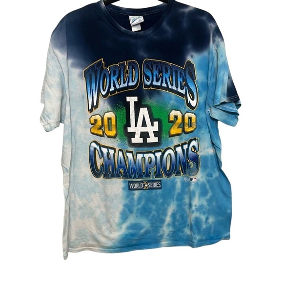 47 Other - 47' Mens Blue Tie Dye Los Angles Dodgers 2020 World Series Champions T-Shirt XL